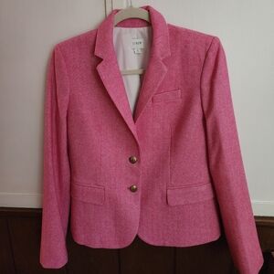J Crew Pink Schoolboy Blazer
